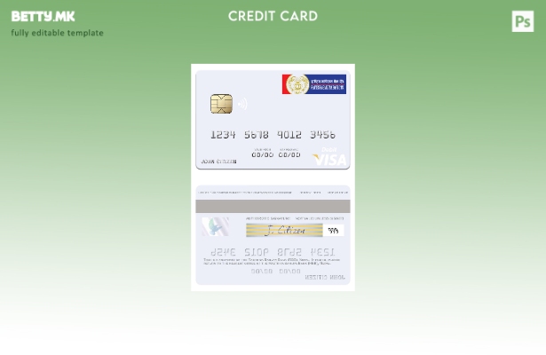 Шаблон за виза за дебитна картичка во модерен стил на Непалската Растрија Баниџа